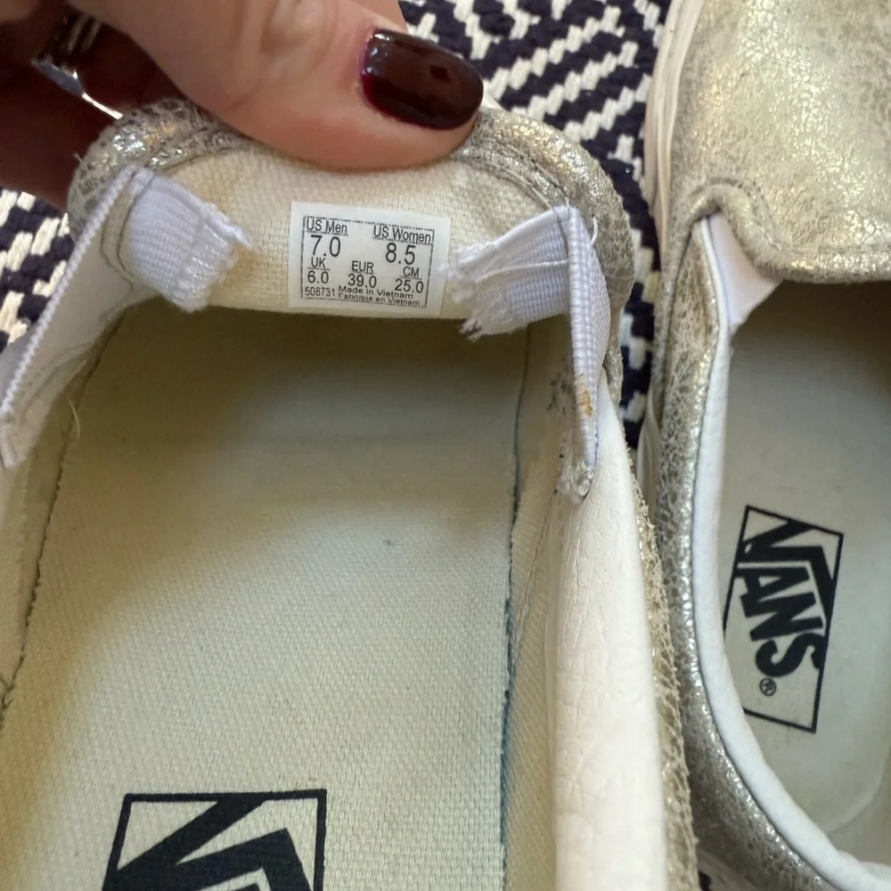 Vans Metallic Slip-On Sneakers - Gold - Picture 4 of 7